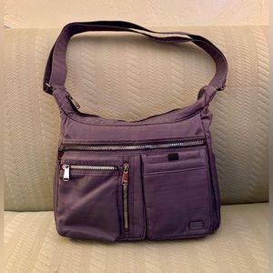 Lug Double Dutch Crossbody Bag in Brushed Gray Like New